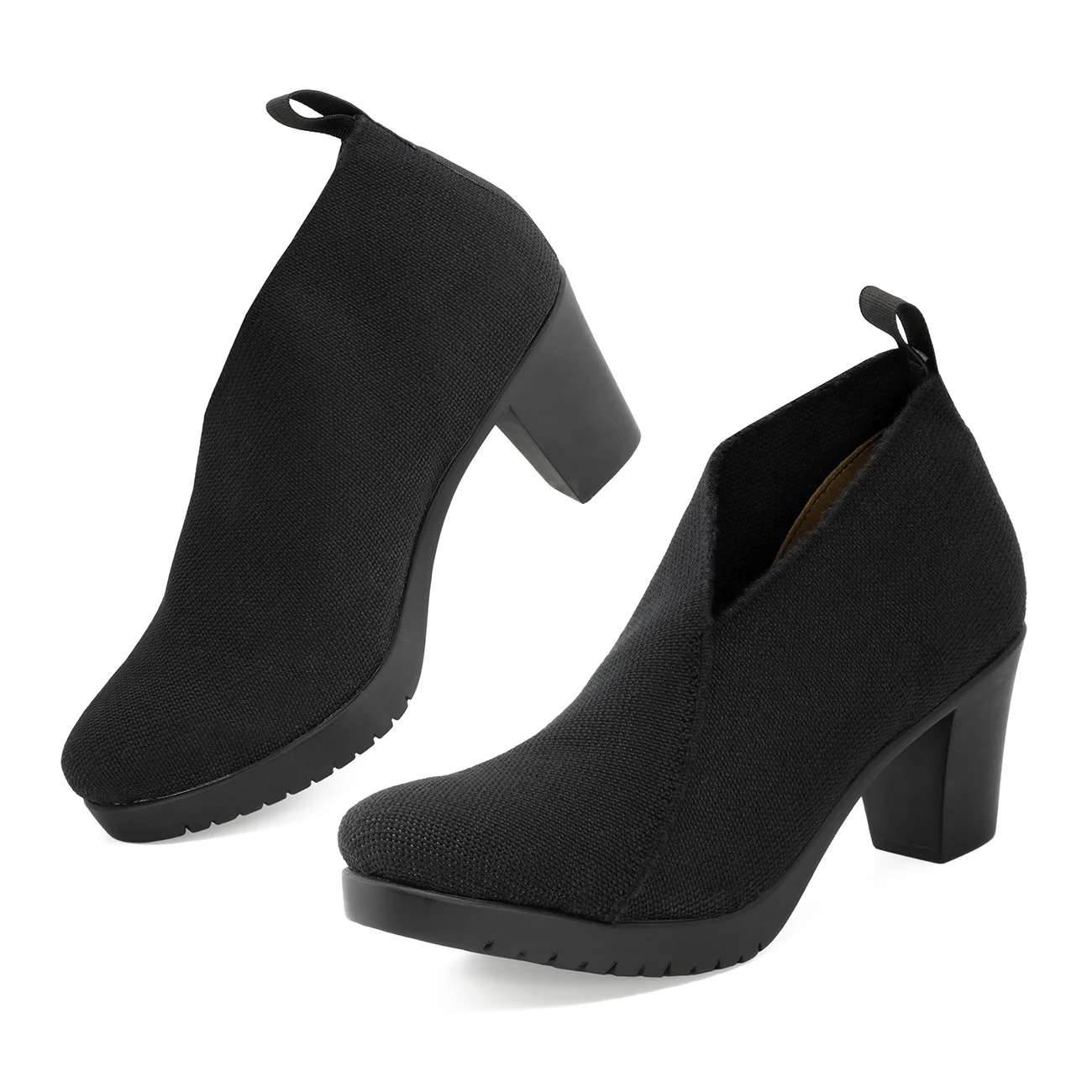 Jill V-Cut Block Heel Bootie - Image 3